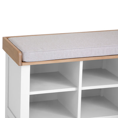 Earlham White Painted & Oak Hall Bench