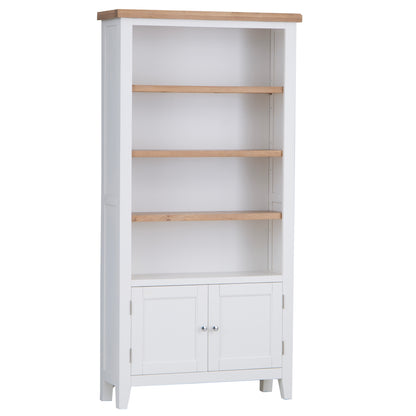 Earlham White Painted & Oak Large Bookcase