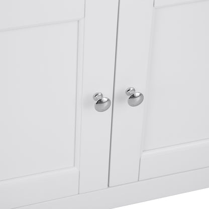 Earlham White Painted & Oak Large Bookcase