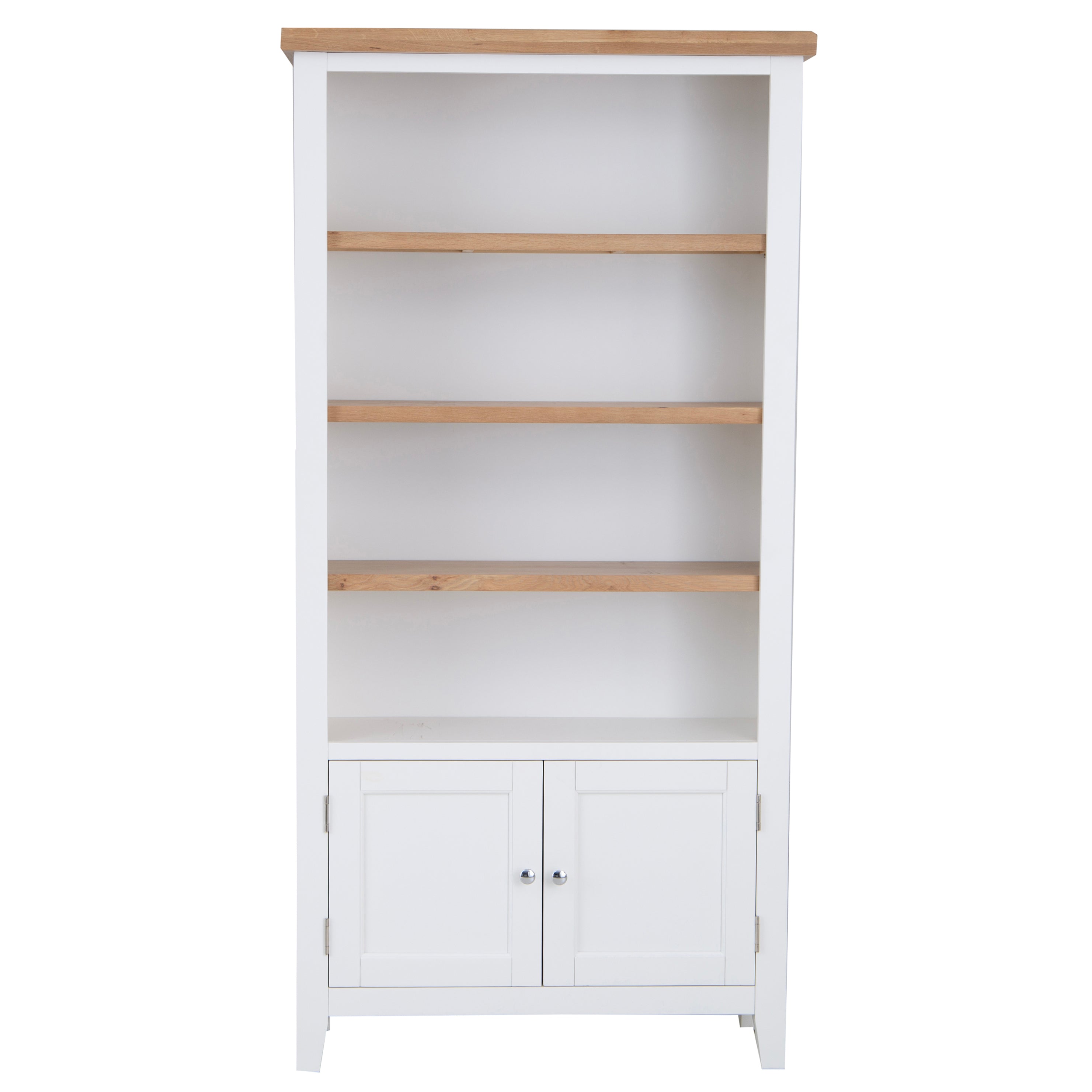 Earlham White Painted & Oak Large Bookcase