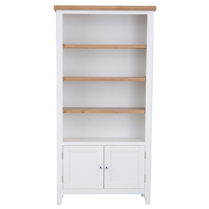 Earlham White Painted & Oak Large Bookcase