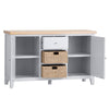 Earlham Grey Painted & Oak Large Sideboard