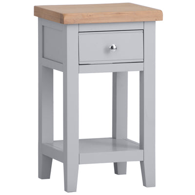Earlham Grey Painted & Oak Lamp Table