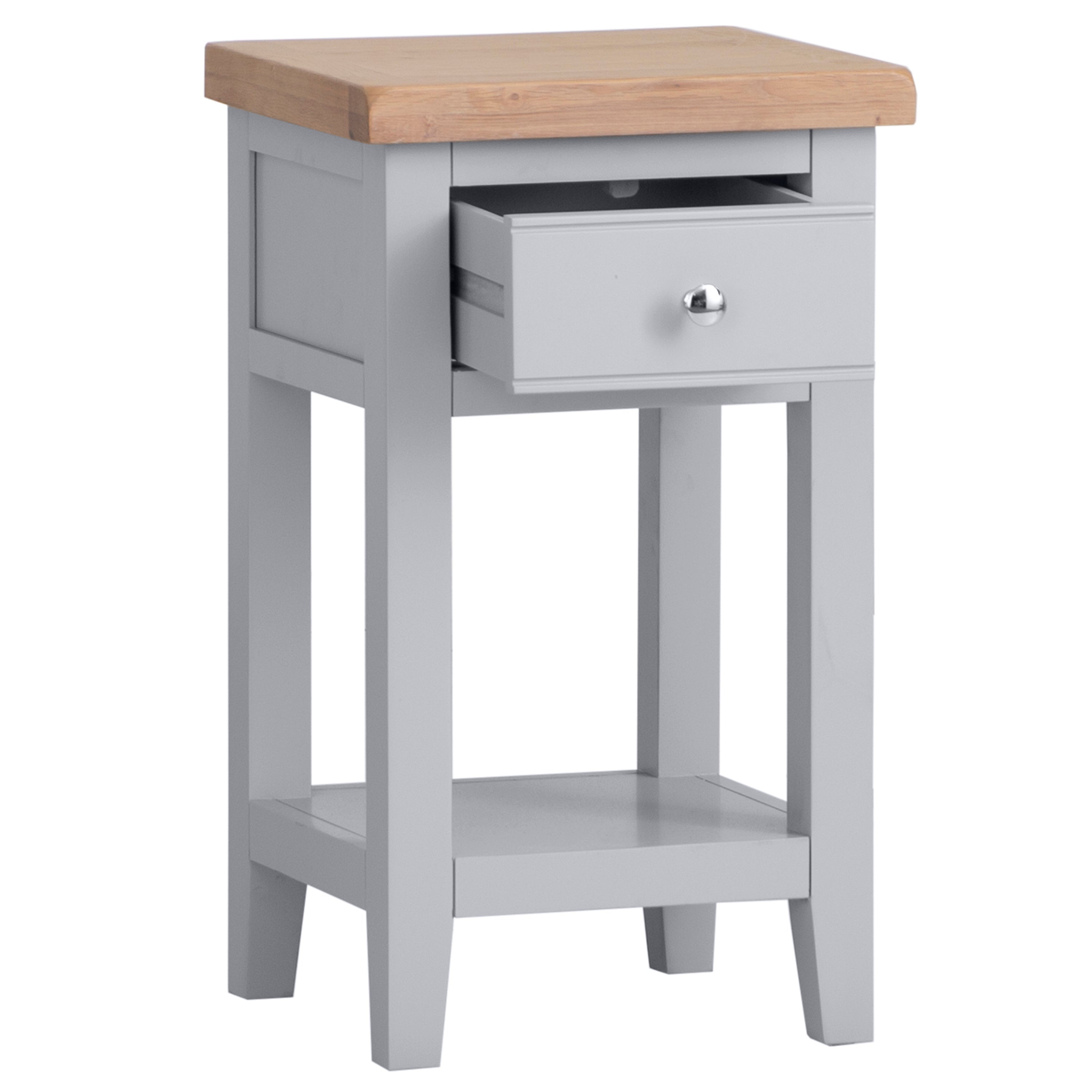 Earlham Grey Painted & Oak Lamp Table