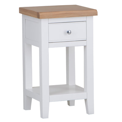 Earlham White Painted & Oak Lamp Table
