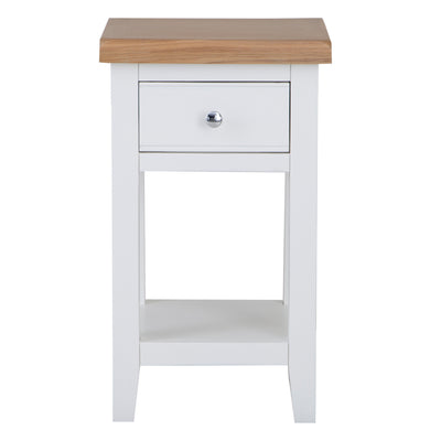 Earlham White Painted & Oak Lamp Table
