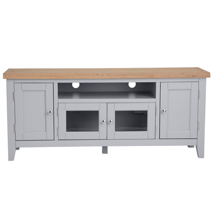 Earlham Grey Painted & Oak Large TV Unit