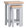 Earlham Grey Painted & Oak Nest of 2 Tables