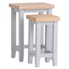 Earlham Grey Painted & Oak Nest of 2 Tables