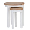 Earlham White Painted & Oak Round Nest Of 2 Tables