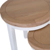 Earlham White Painted & Oak Round Nest Of 2 Tables
