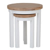 Earlham White Painted & Oak Round Nest Of 2 Tables