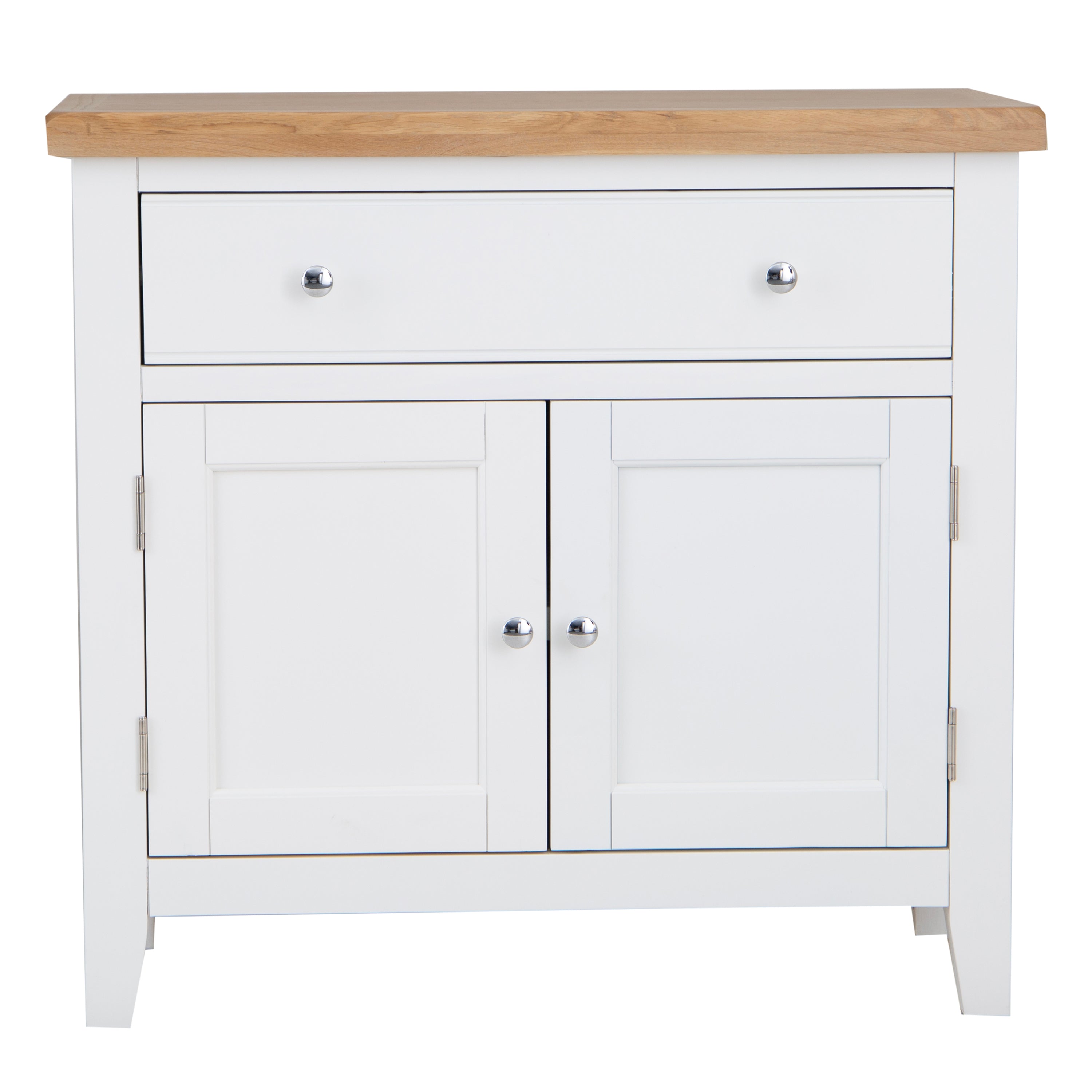 Earlham White Painted & Oak Small Sideboard