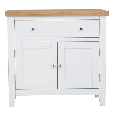 Earlham White Painted & Oak Small Sideboard