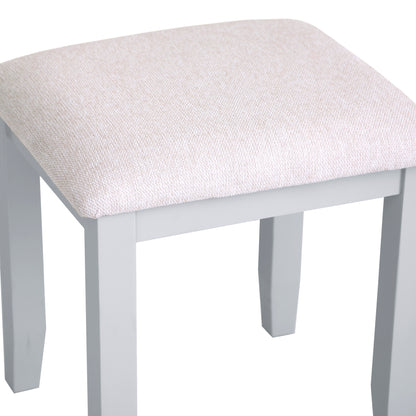 Earlham Grey Painted & Oak Grey Dressing Table Stool