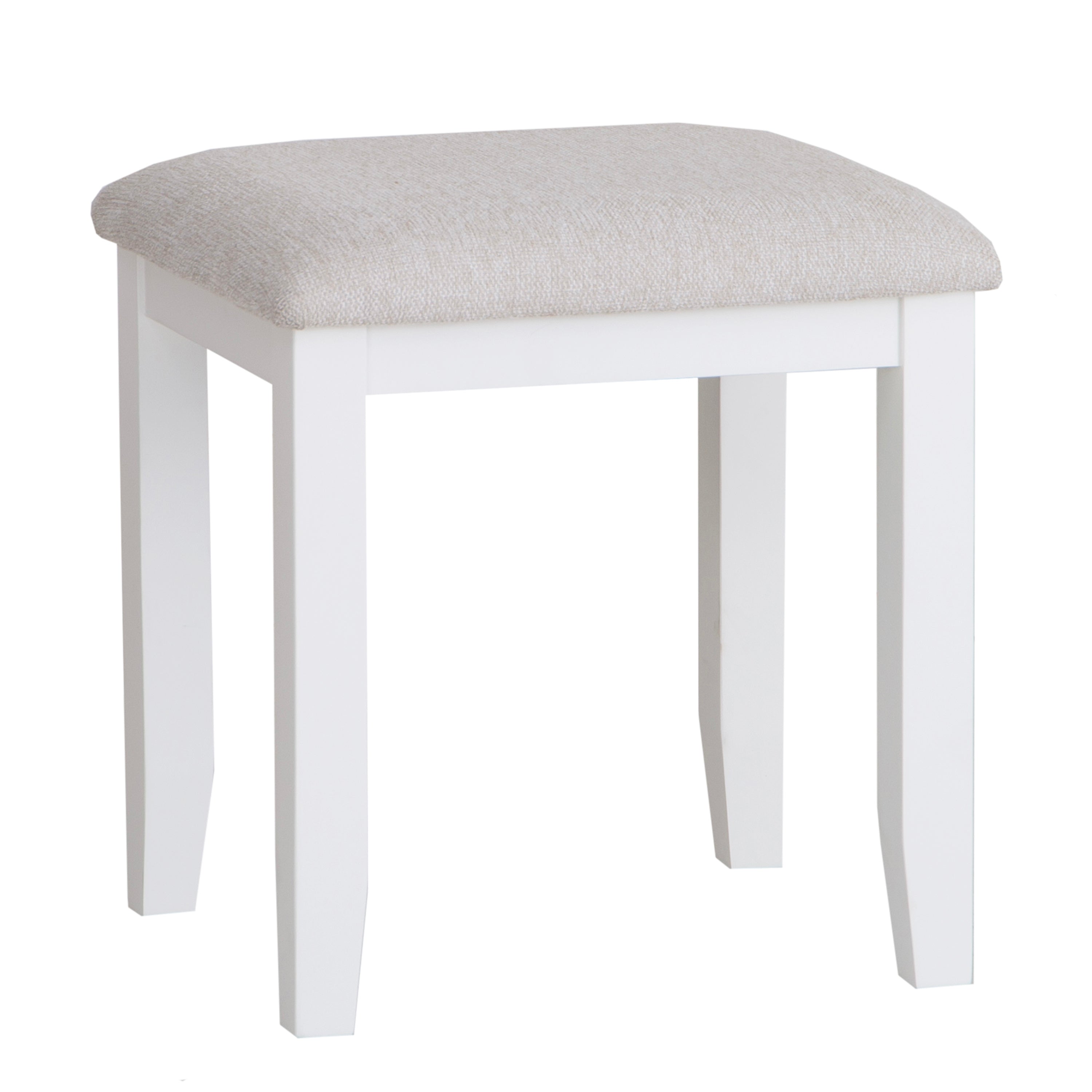 Earlham White Painted & Oak White Dressing Table Stool