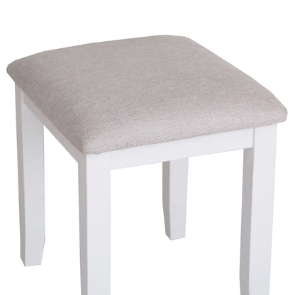 Earlham White Painted & Oak White Dressing Table Stool