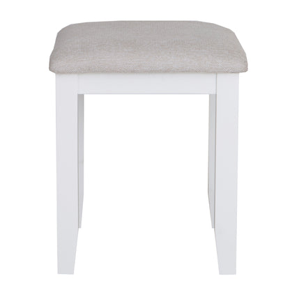 Earlham White Painted & Oak White Dressing Table Stool