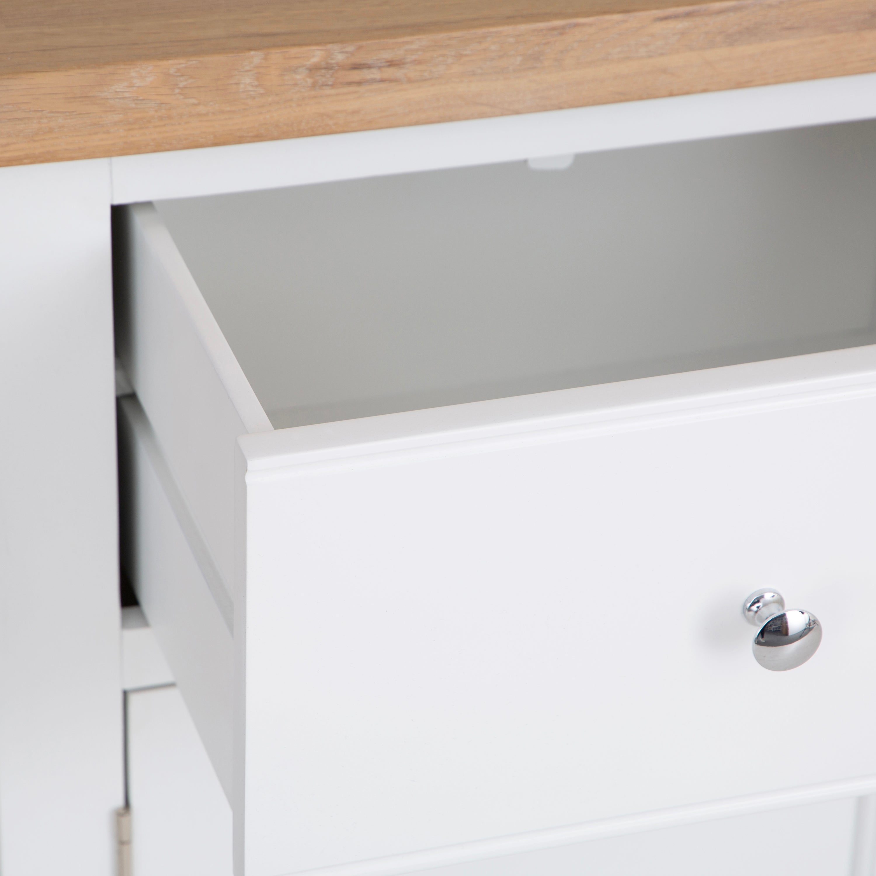 Earlham White Painted & Oak Standard Sideboard