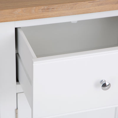 Earlham White Painted & Oak Standard Sideboard