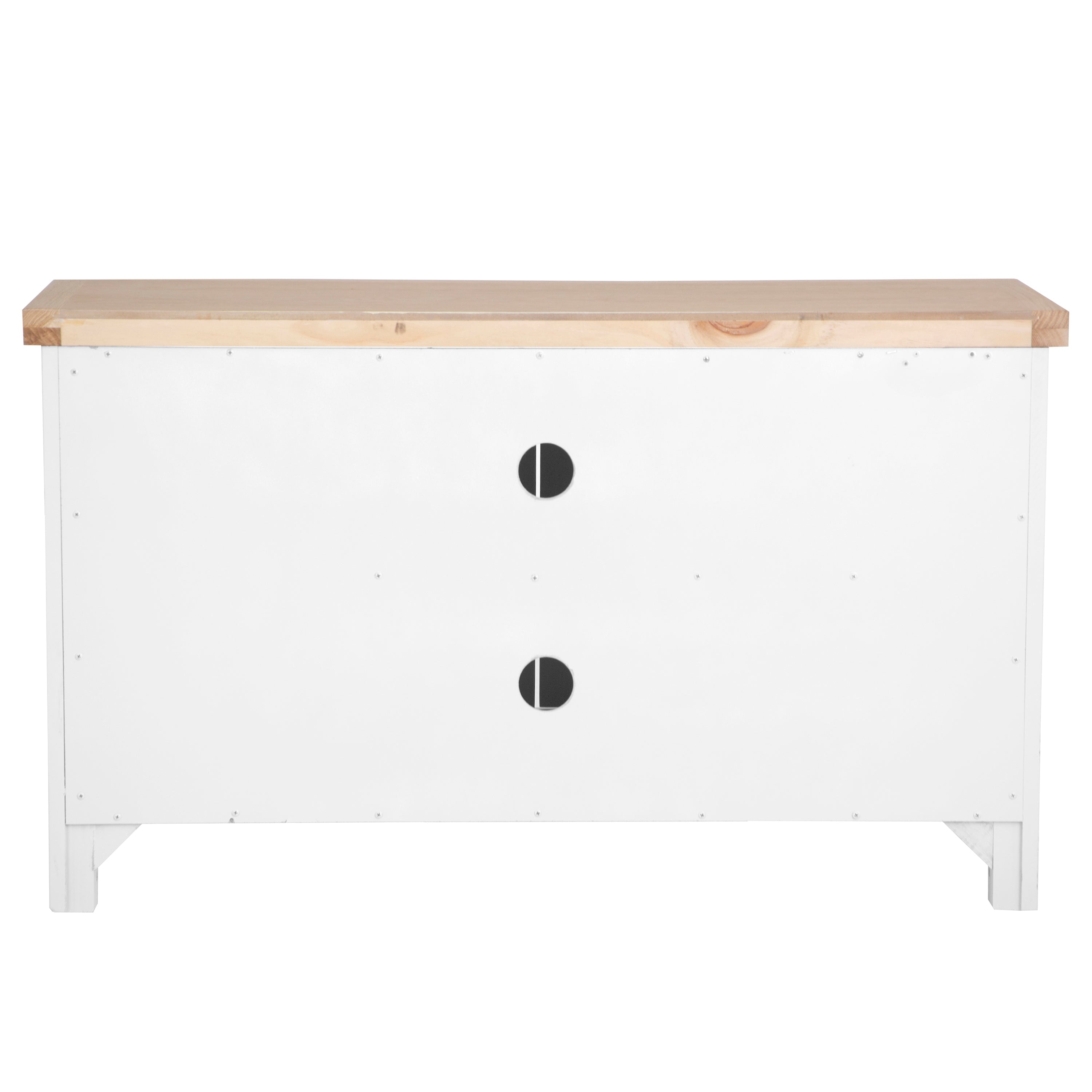Earlham White Painted & Oak Standard TV Unit