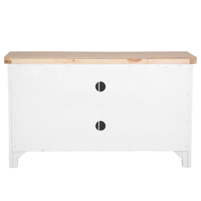 Earlham White Painted & Oak Standard TV Unit