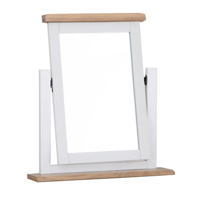 Earlham White Painted & Oak Trinket Mirror