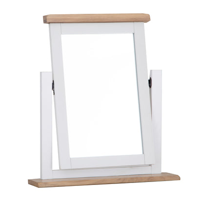 Earlham White Painted & Oak Trinket Mirror