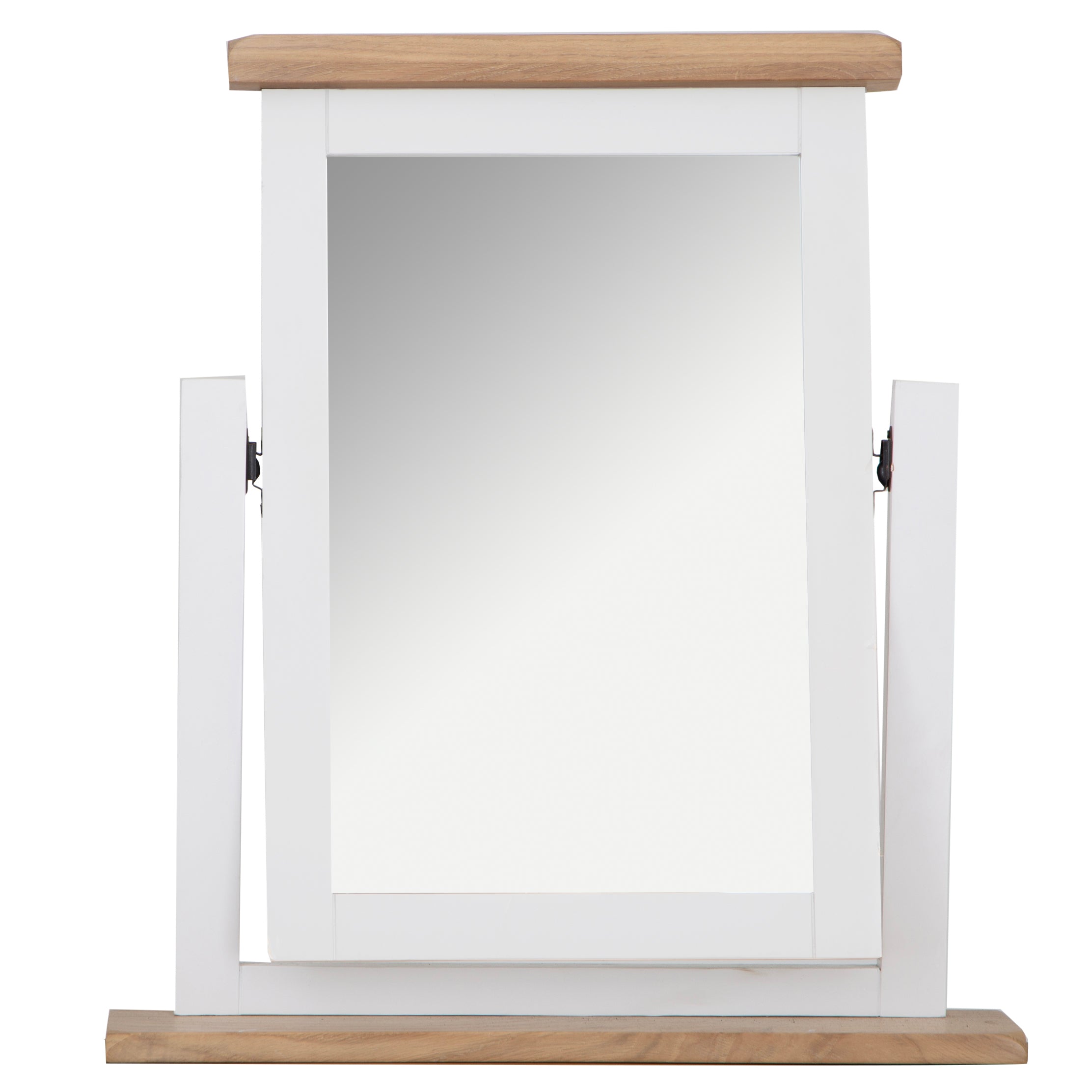 Earlham White Painted & Oak Trinket Mirror