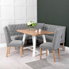 Montgomery Right Hand Buttoned Back Bench - Grey