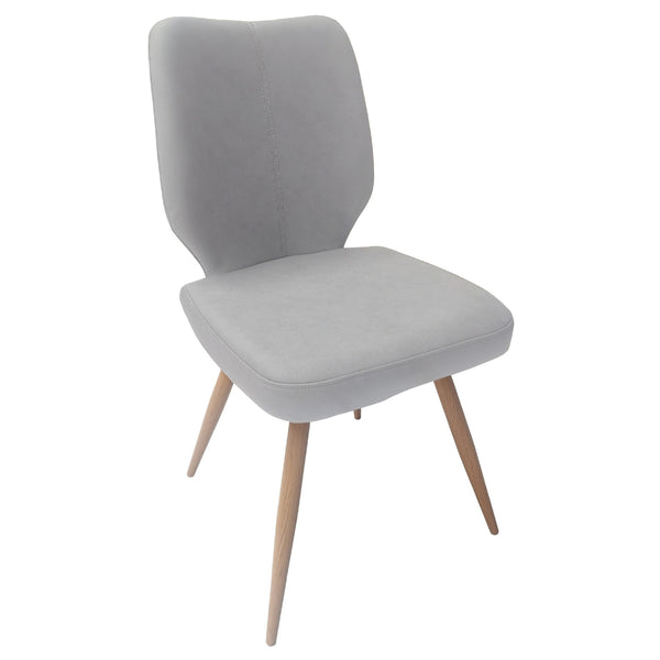Portofino Upholstered Dining Chair - Light Grey PU