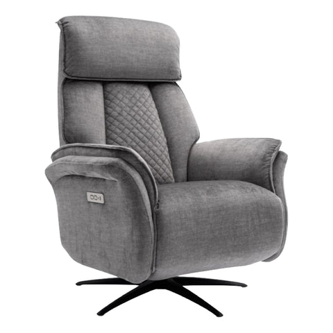 Evoque Swivel Electric Armchair - Grey