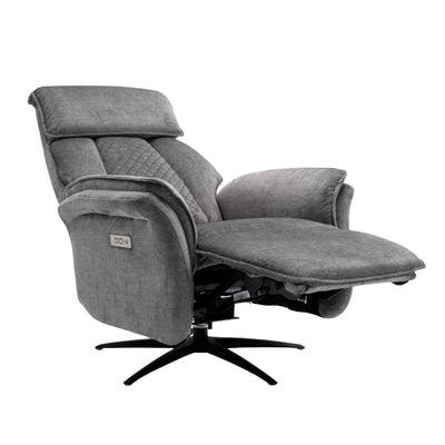 Evoque Swivel Electric Armchair - Grey