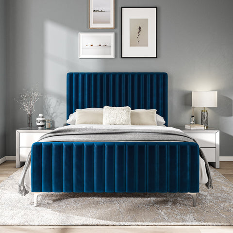 Emilia 4ft6 (135cm) Double Fabric Bedframe - Royal Blue Velvet