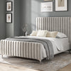 Emilia 4ft6 (135cm) Double Fabric Bedframe - Silvery Grey Velvet
