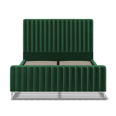 Emilia 5ft (150cm) King Size Fabric Bedframe - Green Velvet