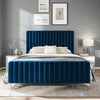 Emilia 5ft (150cm) King Size Fabric Bedframe - Royal Blue Velvet