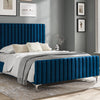 Emilia 5ft (150cm) King Size Fabric Bedframe - Royal Blue Velvet