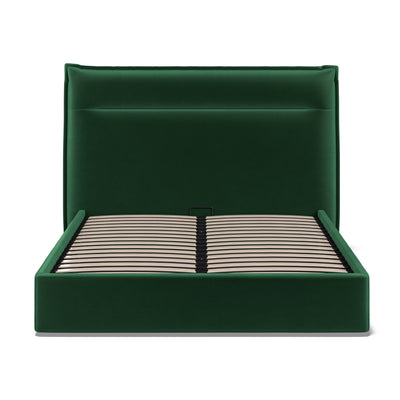 Lucia 4ft6 (135cm) Double Fabric Bedframe Ottoman - Green Velvet