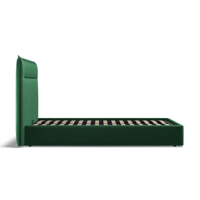 Lucia 5ft (150cm) King Size Fabric Bedframe Ottoman - Green Velvet