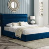 Lucia 5ft (150cm) King Size Fabric Bedframe Ottoman - Royal Blue Velvet