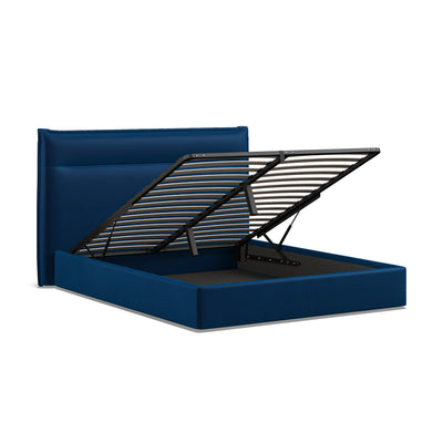 Lucia 5ft (150cm) King Size Fabric Bedframe Ottoman - Royal Blue Velvet