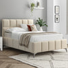 Alessia 4ft6 (135cm) Double Fabric Bedframe - Beige Linen