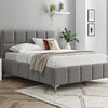 Alessia 5ft (150cm) King Size Fabric Bedframe - Dark Grey Linen