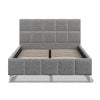 Alessia 5ft (150cm) King Size Fabric Bedframe - Dark Grey Linen