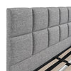 Alessia 5ft (150cm) King Size Fabric Bedframe - Dark Grey Linen