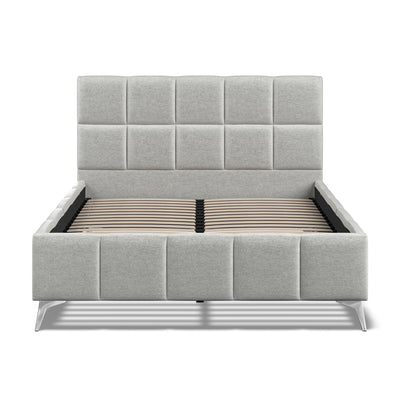 Alessia 5ft (150cm) King Size Fabric Bedframe - Grey Linen
