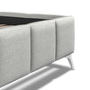 Alessia 5ft (150cm) King Size Fabric Bedframe - Grey Linen