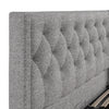 Amara 4ft6 (135cm) Double Fabric Bedframe Ottoman  - Dark Grey Linen
