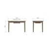 Suffolk Grey Oak Dining Table - 1.25m Extending
